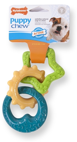 Nylabone puppy chew bijtringen (TOT 11 KG)