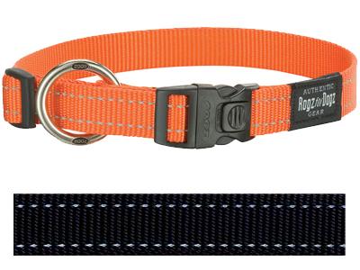 Rogz for dogs fanbelt halsband zwart (20 MMX34-56 CM)