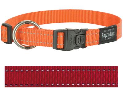 Rogz for dogs fanbelt halsband rood (20 MMX34-56 CM)