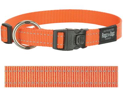 Rogz for dogs fanbelt halsband oranje (20 MMX34-56 CM)