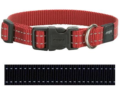 Rogz for dogs snake halsband zwart (16 MMX26-40 CM)