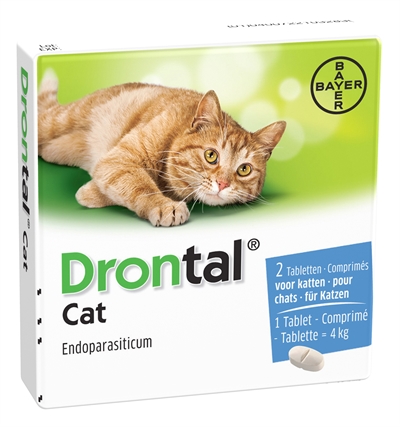 Bayer drontal ontworming kat (2 TABLETTEN)