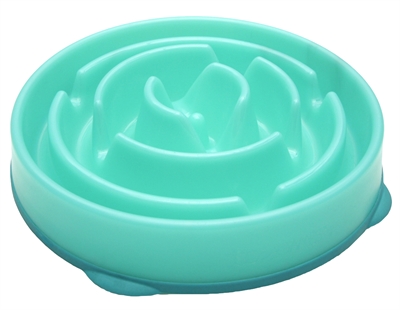 Voerbak slo-bowl feeder drop teal lichtblauw (29X29X7 CM)