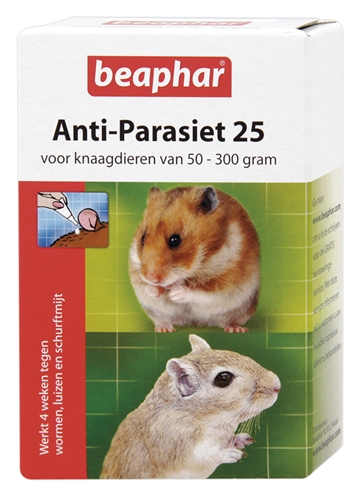 Beaphar anti-parasiet 25 knaagdier (2 PIP)