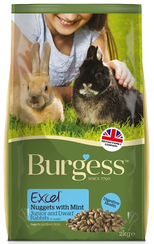Burgess excel rabbit junior & dwergkonijn (2 KG)