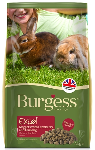 Burgess excel rabbit mature cranberry & ginseng (2 KG)