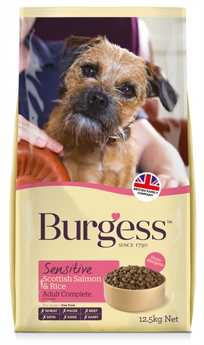 Burgess dog sensitive schotse zalm / rijst (12,5 KG)