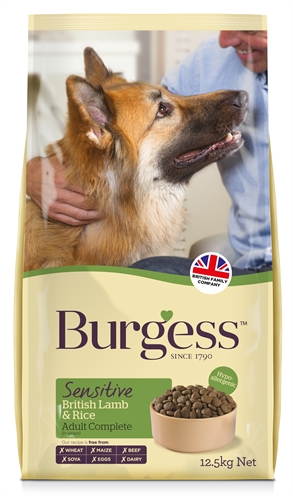 Burgess dog sensitive brits lam / rijst (12,5 KG)