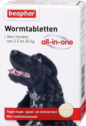 Beaphar wormtablet all-in-one hond (2,5-20 KG 2 TBL)