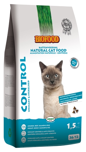 Biofood cat control urinary & sterilised (1,5 KG)