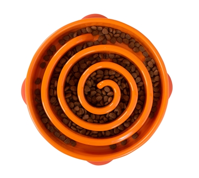 Slo-bowl feeder coral oranje (29X29X6 CM)