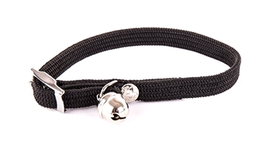 Halsband kat elastisch nylon zwart (30X1 CM)