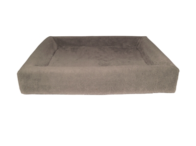 Bia bed fleece overtrek hondenmand taupe (BIA-70 85X70X15 CM)