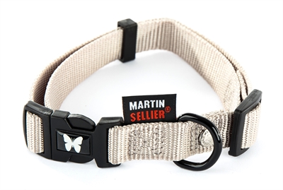 Martin sellier halsband nylon grijs verstelbaar (10 MMX20-30 CM)