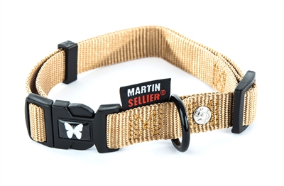 Martin sellier halsband nylon beige verstelbaar (16 MMX30-45 CM)