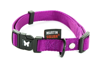 Martin sellier halsband nylon paars verstelbaar (20 MMX40-55 CM)