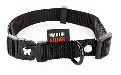 Martin sellier halsband nylon zwart verstelbaar (25 MMX45-65 CM)