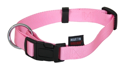 Martin sellier halsband basic nylon roze (10 MMX20-30 CM)