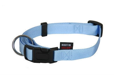 Martin sellier halsband basic nylon blauw (16 MMX30-45 CM)