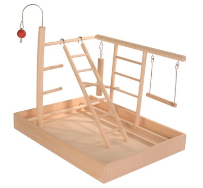 Trixie speelplaats hout voor kanarie en parkiet (35X25X27 CM)