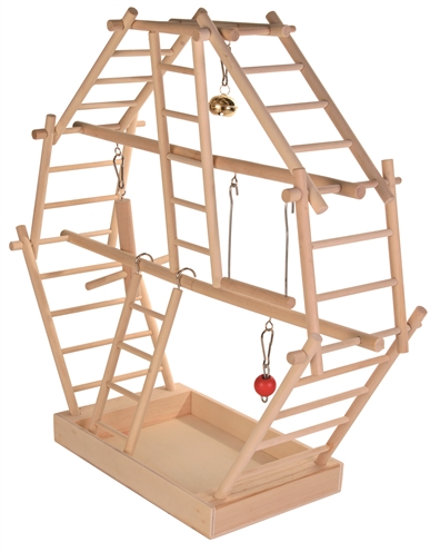 Trixie speelplaats ladder  hout (44X16X44 CM)