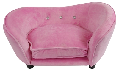 Enchanted hondenmand / sofa ultra pluche snuggle licht roze (68X41X38 CM)