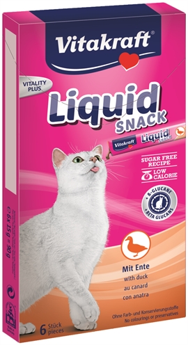 Vitakraft cat liquid snack eend & b-glucaan (6 ST)