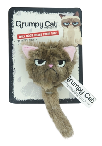 Grumpy cat fluffy grumpy cat met catnip (5X5X5 CM)