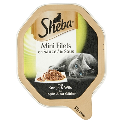 Sheba alu mini filets konijn / wild in saus (22X85 GR)