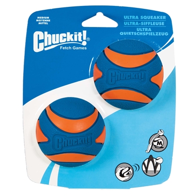 Chuckit ultra squeaker bal (MEDIUM 6 CM 2-PACK)