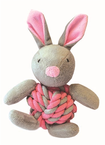 Little rascals knottie bunny touwbal konijn roze (20X15X8 CM)