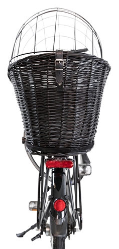 Trixie fietsmand met draadkoepel achterop zwart (35X49X55 CM)
