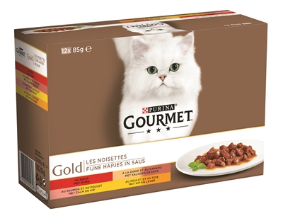 Gourmet gold 12-pack fijne hapjes (12X85 GR)