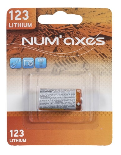 Numaxes lithium batterij cr123a (3V)