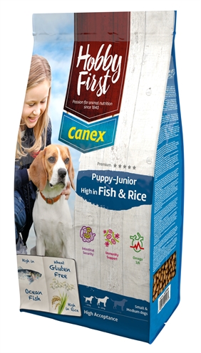 Hobbyfirst canex puppy/junior brocks rich in fish & rice (3 KG)