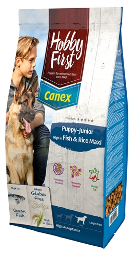 Hobbyfirst canex puppy/junior brocks rich in fish & rice maxi (12 KG)