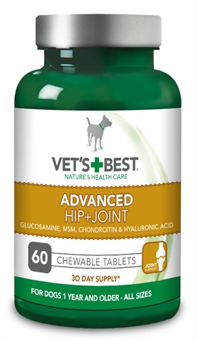 Vets best advanced hip+joint hond (60 TBL)