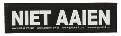 Julius k9 labels voor power-harnas/tuig niet aaien (SMALL)