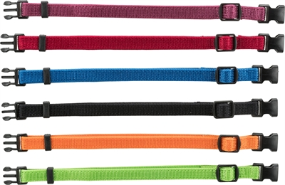 Trixie puppy halsband set rood / groen / geel / paars / blauw / zwart (17-25 CM 6 ST)