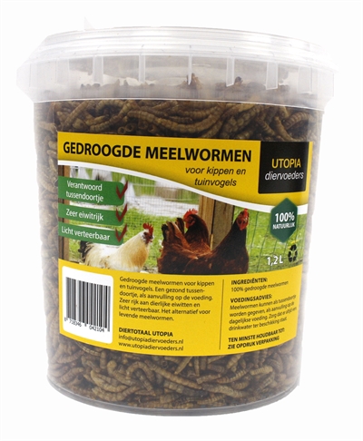Gedroogde meelwormen (1,2 LTR)