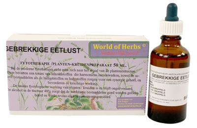 World of herbs fytotherapie gebrekkige eetlust (50 ML)