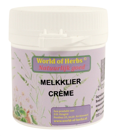 World of herbs fytotherapie melkklier creme (50 GR)