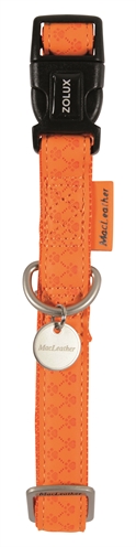 Macleather halsband oranje (20 MMX35-50 CM)