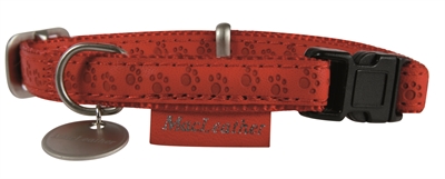 Macleather halsband rood (20 MMX35-50 CM)