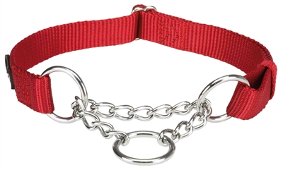 Trixie halsband hond premium choker rood (35-50X2 CM)