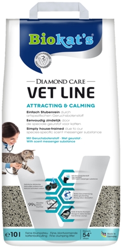 Biokat’s kattenbakvulling diamond care vet line attracting & calming (10 LTR)