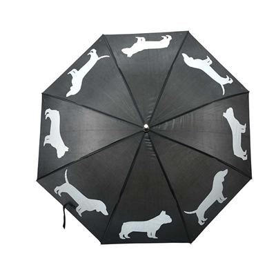 Paraplu honden reflecterend / zwart (85 CM)