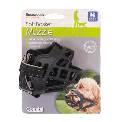 Rosewood soft basket muilkorf zwart (MAAT 1)