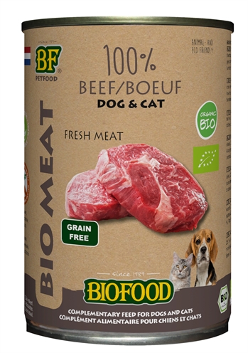 Biofood organic hond 100% rund blik (12X400 GR)