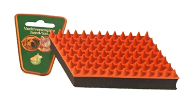 Boon rubber massageborstel oranje / zwart (13 CM)